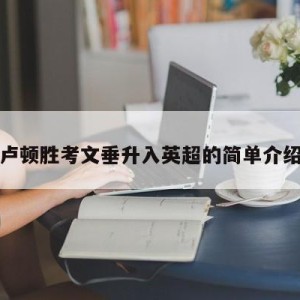 卢顿胜考文垂升入英超的简单介绍